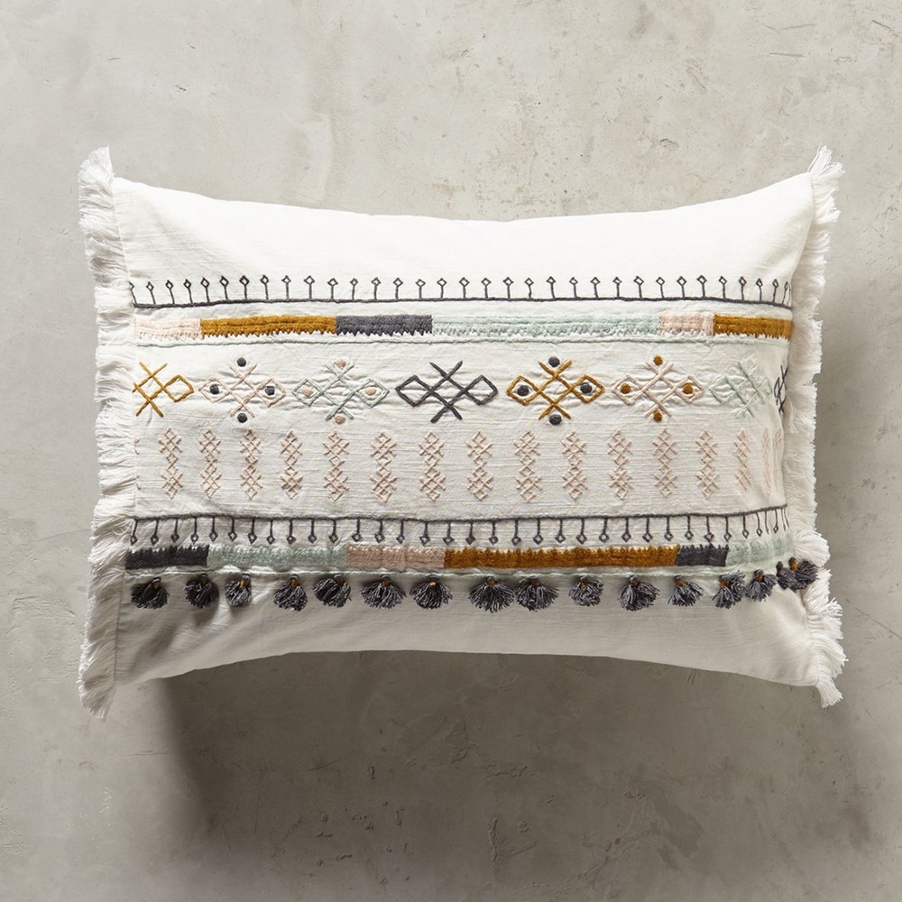 Function & Fringe Edit | Anthropologie Embroider Shams | Textured | Set of 2 - Picture 2 of 4